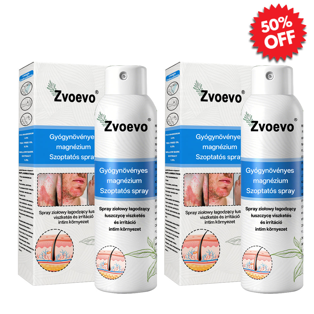 ✅ Hivatalos bolt: Zvoevo® Magnéziumos gyógynövényes spray pikkelysömörre ⚕️ MHRA tanúsítvánnyal (enyhíti a pikkelysömört, ekcémát, kezeli pattanásokat, szemölcsöket, javítja bakteriális fertőzéseket, csökkenti ízületi és neuropátiás fájdalmakat)-1