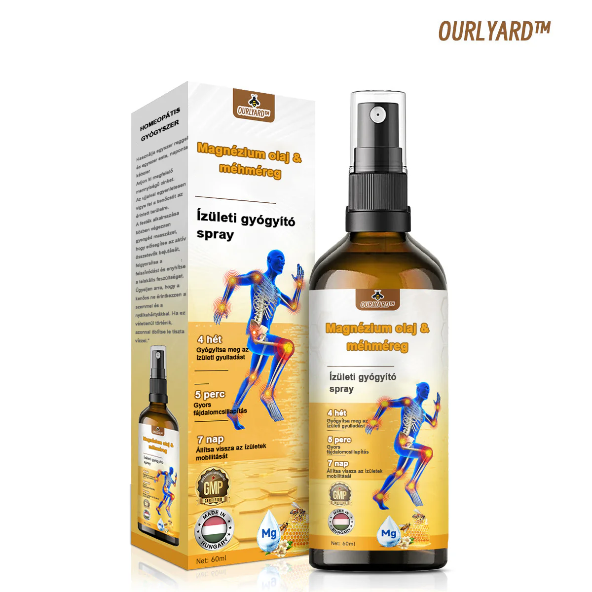 ✅ Hivatalos áruház: Ourlyard™ Magnéziumolaj és Mézes Ízületjavító Spray 👨⚕️ Jóváhagyva a Magyar Gyógyszerészeti és Egészségügyi Minőség- és Szervezetfejlesztési Intézet (OGYÉI) által. 🔥🔥🔥
