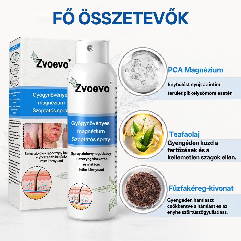 ✅ Hivatalos bolt: Zvoevo® Magnéziumos gyógynövényes spray pikkelysömörre ⚕️ MHRA tanúsítvánnyal (enyhíti a pikkelysömört, ekcémát, kezeli pattanásokat, szemölcsöket, javítja bakteriális fertőzéseket, csökkenti ízületi és neuropátiás fájdalmakat)-1